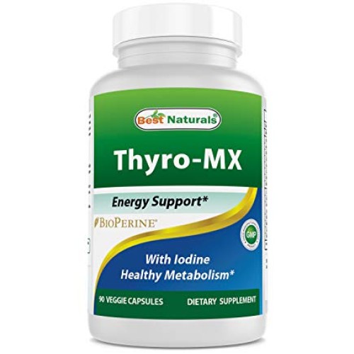 Best Naturals Thyroid Support Supplement with Iodine 90 Veggie Ca...
