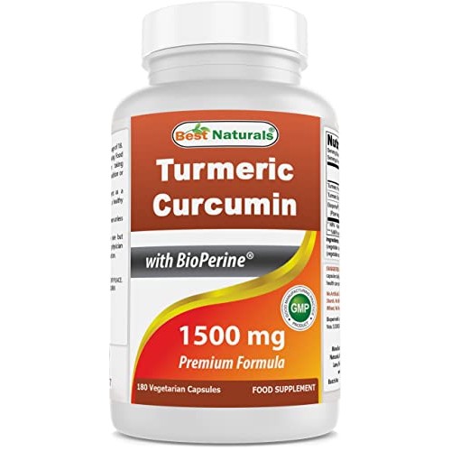 Best Naturals Turmeric Curcumin 1500mg/Serving with Bioperine - 1...