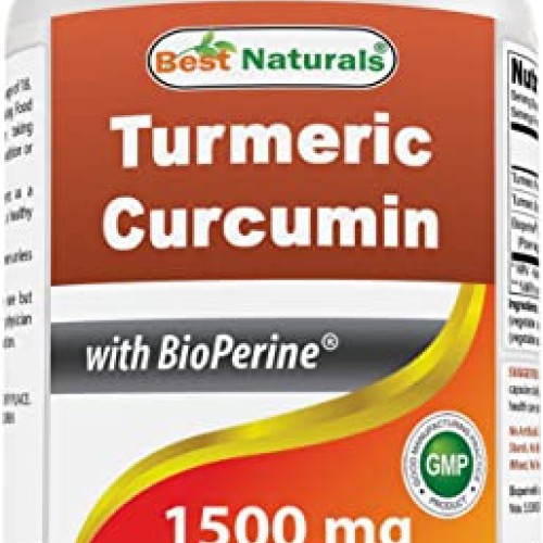 Best Naturals Turmeric Curcumin 1500mg/Serving with Bioperine - 1...