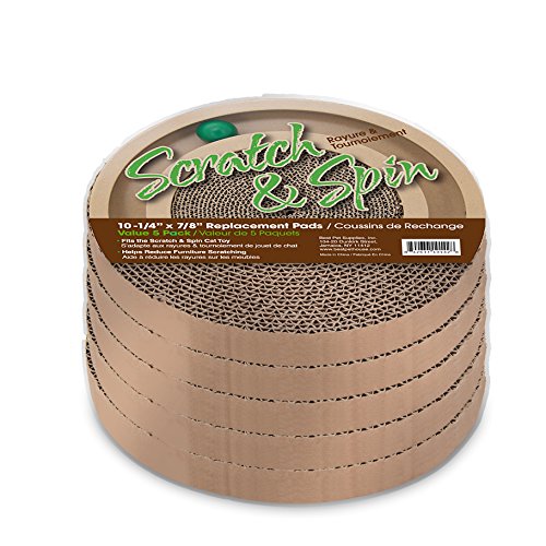 Best Pet Supplies Catify Scratch and Spin Replacement Pads 5 Pac...