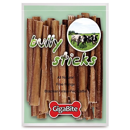 GigaBite 6 Inch Slim All Natural Bully Sticks by Best Pet Supplie...