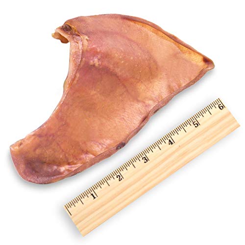 Gigabite Whole Pig Ears for Dogs 100 Pack – All Natural Pork Ea...