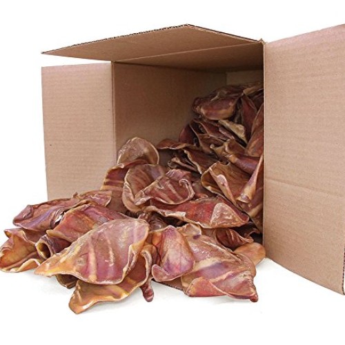Gigabite Whole Pig Ears for Dogs 100 Pack – All Natural Pork Ea...