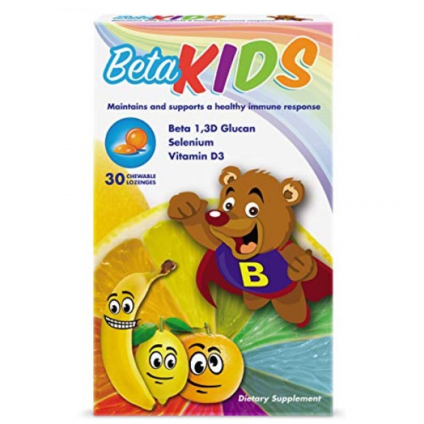 Beta Kids Immune Support Gummies for Kids – with Beta Glucan, Sel...