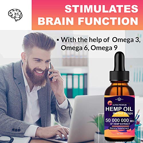 Hemp Oil Extract 50 000 000mg Immune System Support, Pain, Insomn...
