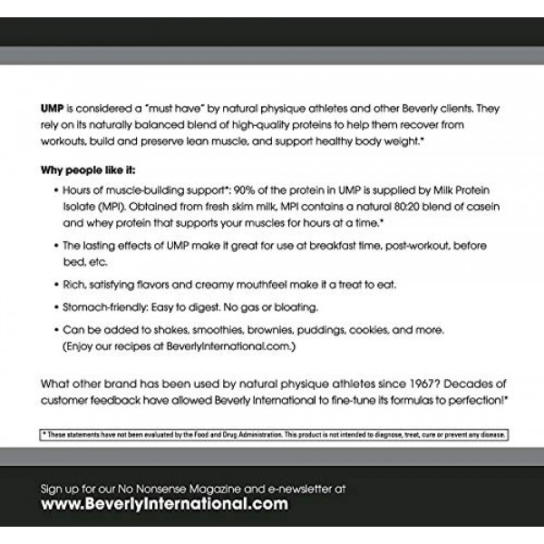 Beverly International UMP Protein Powder 30 Servings, Vanilla. Un...