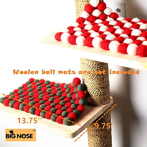 BIG NOSE- Wall Mounted Cat Scratching Post Multi Level Cat Shelve...