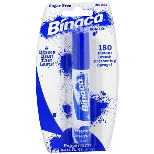Binaca Aeroblast 150 Breath Spray, Peppermint 0.21 oz 3 PACK