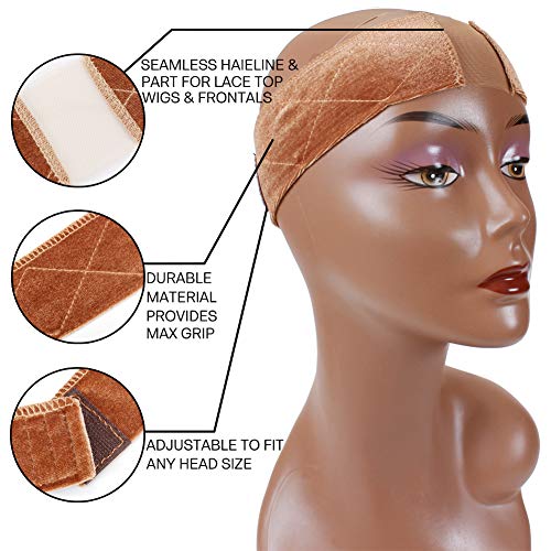 Non Slip Lace Wig Grip Band for Lace Fronts and Lace Wigs, Velvet...