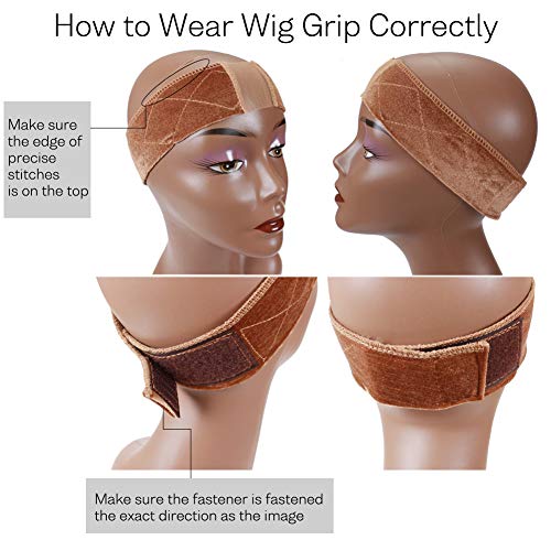 Non Slip Lace Wig Grip Band for Lace Fronts and Lace Wigs, Velvet...