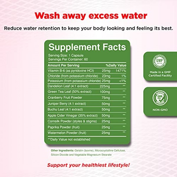 Water Away Pills Diuretic Supplements - Natural Diuretic Water Pi...