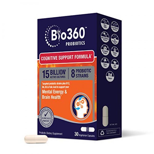 Bio360 Probiotics | Cognitive Support Formula | Brain Health & Me...