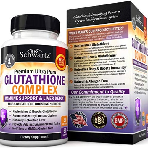 Glutathione Supplement with Vitamin C Milk Thistle Alpha Lipoic A...