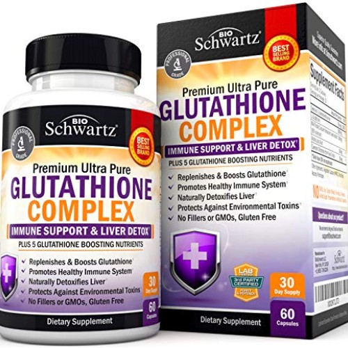 Glutathione Supplement with Vitamin C Milk Thistle Alpha Lipoic A...