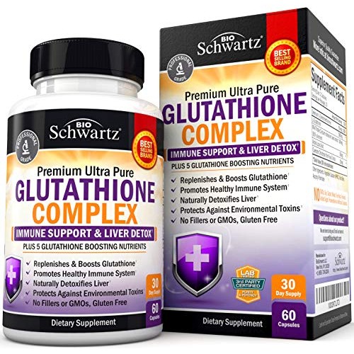 Glutathione Supplement with Vitamin C Milk Thistle Alpha Lipoic A...