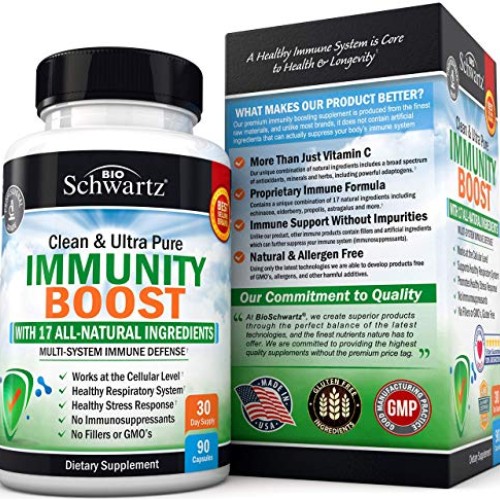 Immune Support Supplement with Vitamin C 1000mg Zinc Elderberry G...