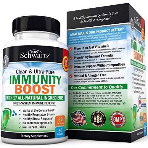 Immune Support Supplement with Vitamin C 1000mg Zinc Elderberry G...