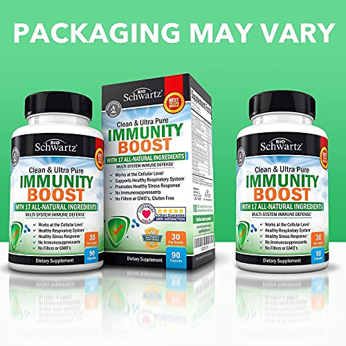 Immune Support Supplement with Vitamin C 1000mg Zinc Elderberry G...