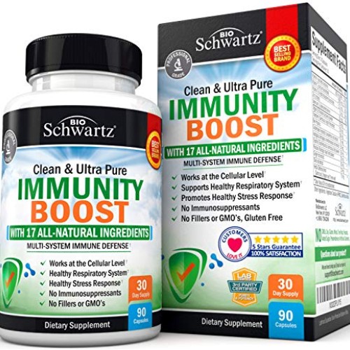 Immune Support Supplement with Vitamin C 1000mg Zinc Elderberry G...