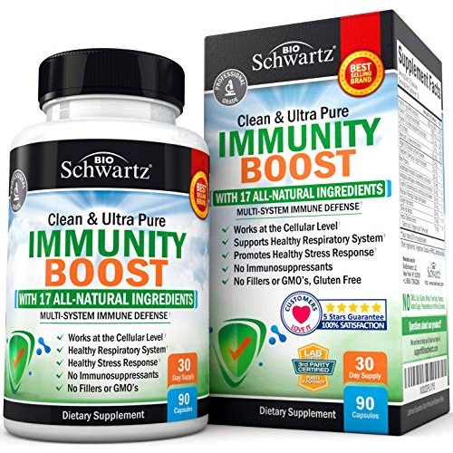 Immune Support Supplement with Vitamin C 1000mg Zinc Elderberry G...