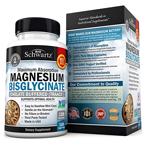 Magnesium Bisglycinate 100% Chelate No-Laxative Effect - Maximum ...
