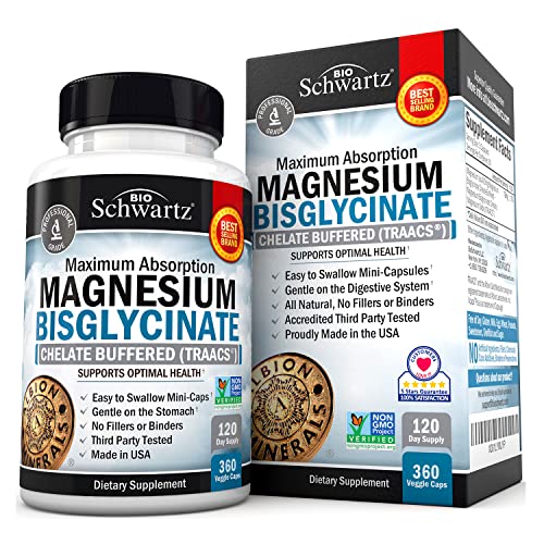 Magnesium Bisglycinate 100% Chelate No-Laxative Effect - Maximum ...