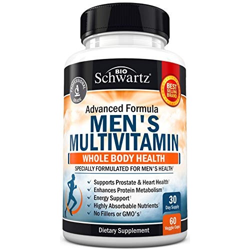Mens Multivitamin Advanced Formula with Zinc, A, B, C, D3, E Vit...