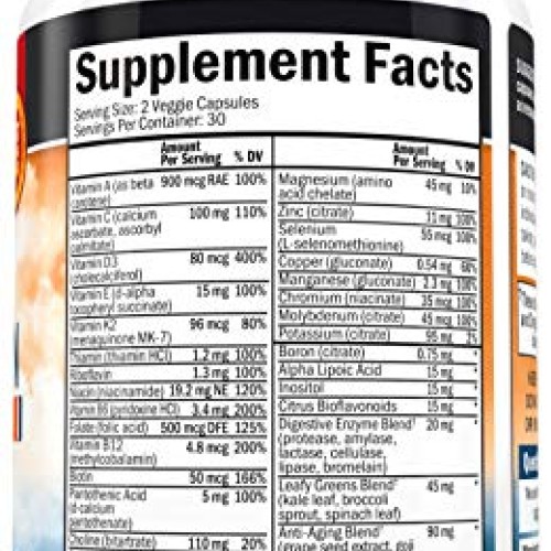 Mens Multivitamin Advanced Formula with Zinc, A, B, C, D3, E Vit...