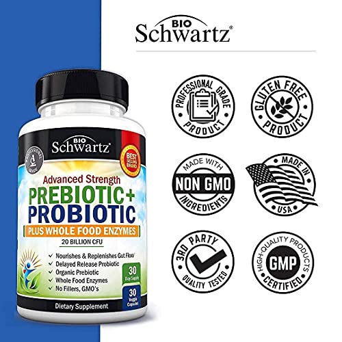 Prebiotics and Probiotic with Whole Food Enzymes for Adults Women...