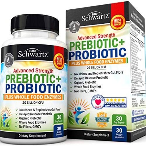 Prebiotics and Probiotic with Whole Food Enzymes for Adults Women...