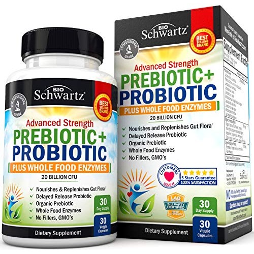 Prebiotics and Probiotic with Whole Food Enzymes for Adults Women...