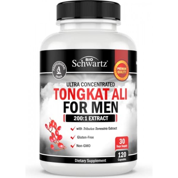 Tongkat Ali for Men 1020mg - Ultra Concentrated 200:1 Herbal Extr...