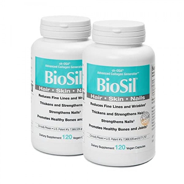Biosil - 120 Vegan Capsules, Pack of 2 - with Patented ch-OSA Com...