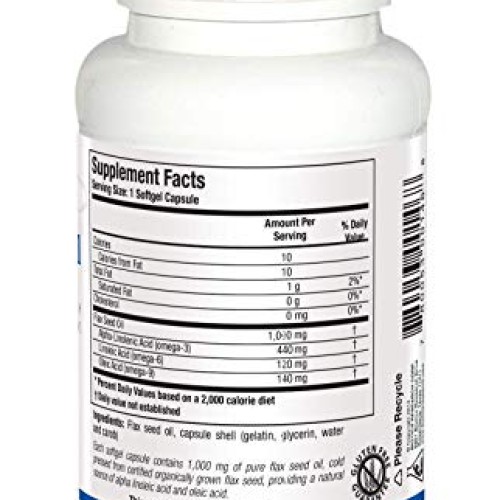Biotics Research Flax Seed Oil Each Capsule Contains 1,000 of Pur...