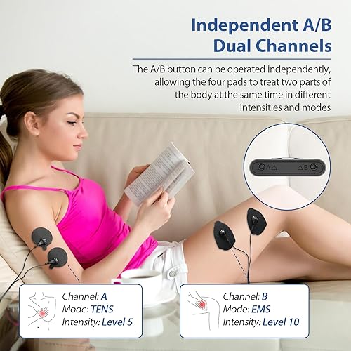 Bisnick TENS Unit Muscle Stimulator Machine for Back, Neck, Sciat...