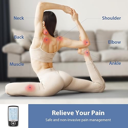 Bisnick TENS Unit Muscle Stimulator Machine for Back, Neck, Sciat...