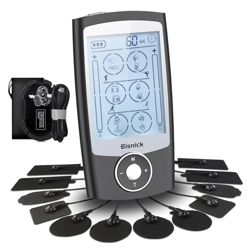 Bisnick TENS Unit Muscle Stimulator Machine for Back, Neck, Sciat...