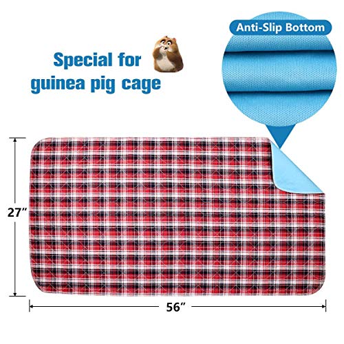 Blaoicni 2 Pack Guinea Pig Bedding Guinea Pig Cage Liners Washabl...