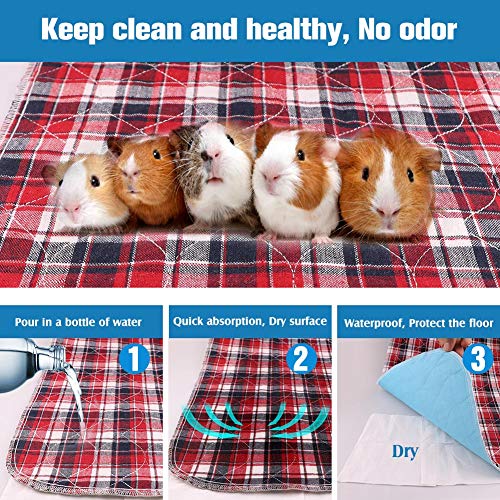 Blaoicni 2 Pack Guinea Pig Bedding Guinea Pig Cage Liners Washabl...