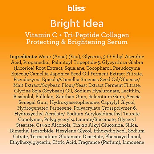 Bliss Bright Idea Vitamin C & Tri-Peptide Collagen-Protecting & B...