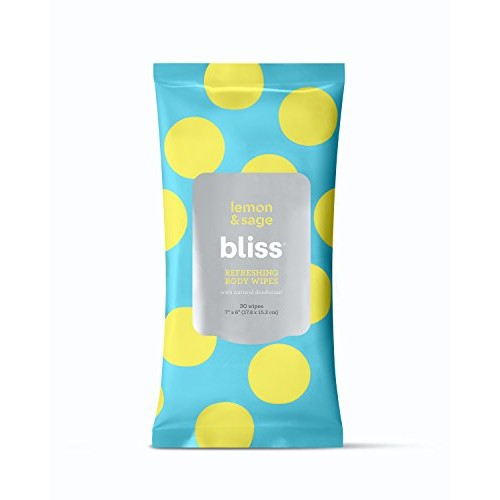 Bliss - Lemon & Sage Refreshing Body Wipes | Plant-Based, Aluminu...