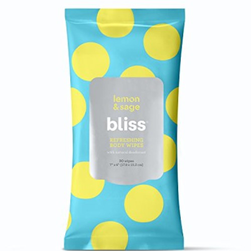 Bliss - Lemon & Sage Refreshing Body Wipes | Plant-Based, Aluminu...