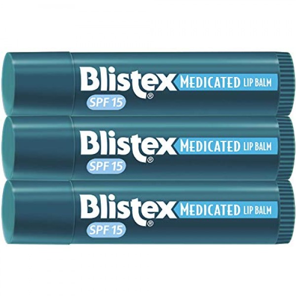 Blistex Medicated Lip Balm, 0.15 Ounce Pack of 3