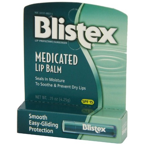 Blistex Medicated Lip Balm, SPF 15, .15 oz