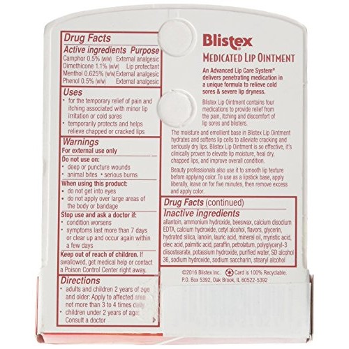 Blistex Medicated Lip Ointment 0.21 oz Pack of 6