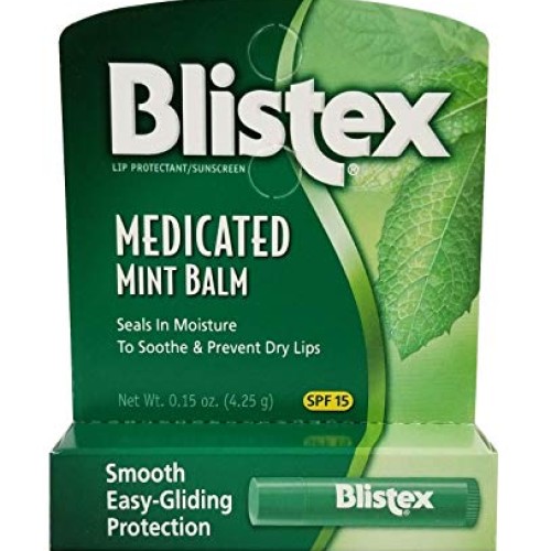 Blistex Medicated Mint Balm SPF 15 0.15 oz Pack of 5
