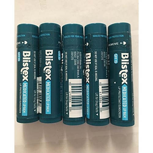 Lot of five 5 BLISTEX Medicated Lip Balm Protectant / Sunscreen...