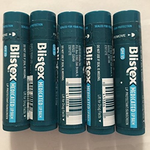 Lot of five 5 BLISTEX Medicated Lip Balm Protectant / Sunscreen...