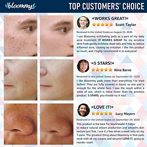 Glycolic Acid Pads - AHA Glycolic Acid Peel Pads for Sensitive Sk...