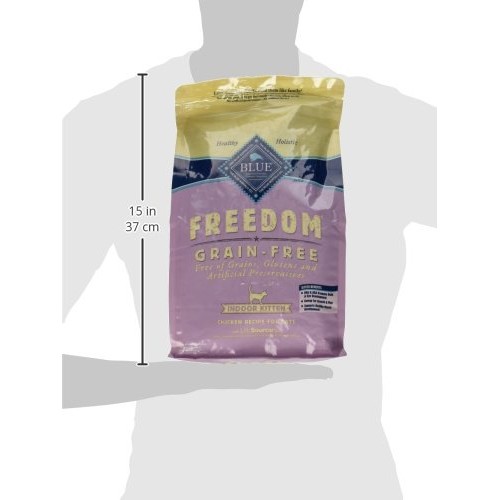 Blue Buffalo Freedom Grain Free Natural Indoor Kitten Dry Cat Foo...